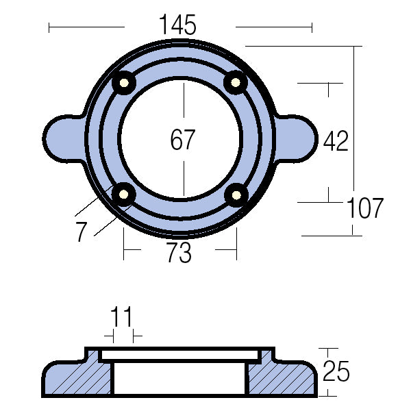 Tecnoseal drev-zinkring Yanmar sd20/30/40/50/60 196420-02651