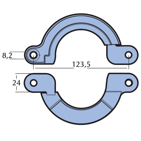 Tecnoseal Yanmar drev zinkring 2-delt 01305/1