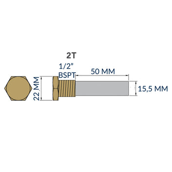 Tecnoseal Cummins motorzink komplet 1/2" BSPT