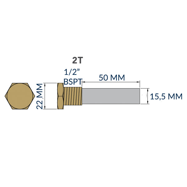Tecnoseal Cummins motorzink komplet 1/2" BSPT