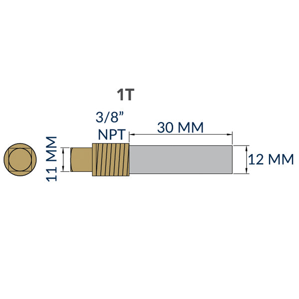 Tecnoseal Cummins motorzink komplet 3/8" NPT
