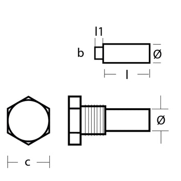 Tecnoseal motor zink komplet Lombardini, 30xØ15mm