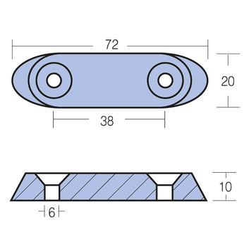Tecnoseal zinkanode Suzuki/Johnson/Evinrude