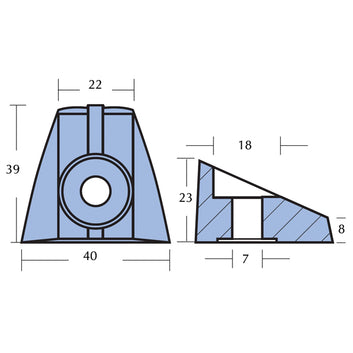 Tecnoseal zink til Suzuki 4 & 5 hk, johnson/evinrude 5 hk