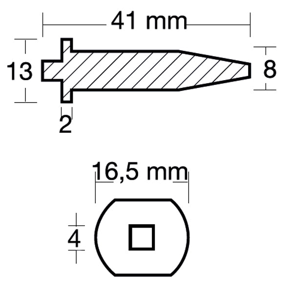 Tecnoseal Zinkanode Mercury/Mariner 826887 /Yamaha 6J8-113