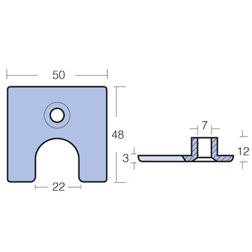 Tecnoseal zinkanode mercury 4.5-7hk