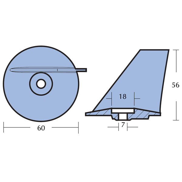 Tecnoseal zinkanode mercury/tohatsu 30- 40hk 2-t