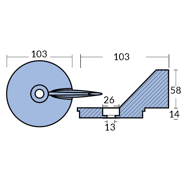 Tecnoseal Zinkanode Mercury 40-75hk