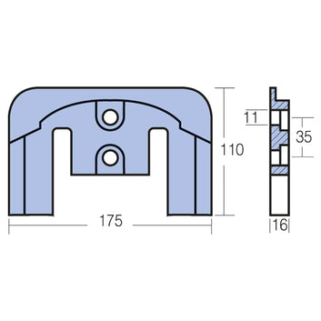 Tecnoseal zinkanode mercruiser bravo
