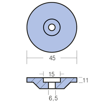 Tecnoseal zinkanode yamaha 9.9 hk