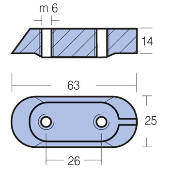 Tecnoseal zinkanode yamaha 8-300hk