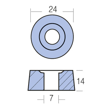 Tecnoseal zinkanode yamaha 60-85-115hk