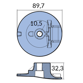 Tecnoseal Aluanode yamaha vf200-250 & f300-350 (6aw-45619-00