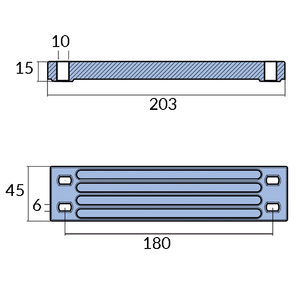 Tecnoseal Aluanode yamaha f300-f350 6aw-45251-00-00 & gaw-4