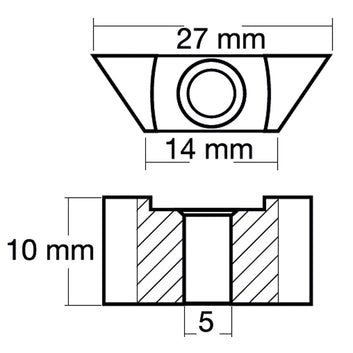 Tecnoseal Zinkanode Yamaha motorzink 6-350hk 6E5-11325-00