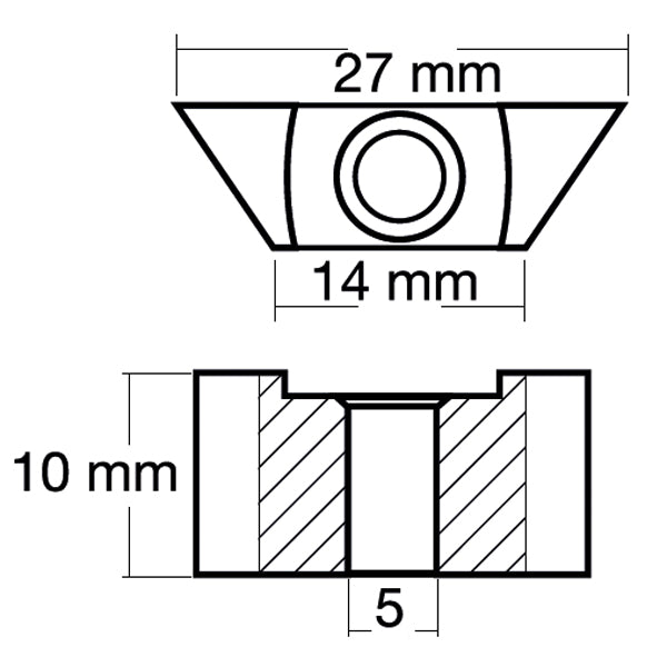 Tecnoseal Zinkanode Yamaha motorzink 6-350hk 6E5-11325-00