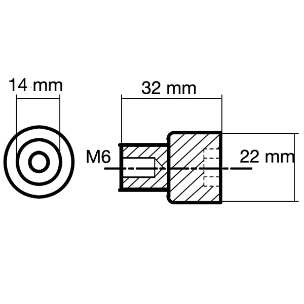 Tecnoseal Zinkanode Yamaha motorzink 75-250hk 68V-11325-02