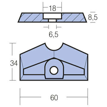 Tecnoseal Zinkanode yamaha 2-4 a/b og