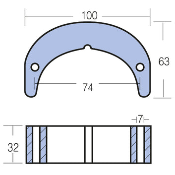 Tecnoseal Zinkanode omc 50 - 75hk