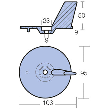 Tecnoseal Zinkanode honda 25 & 40 & 50hk