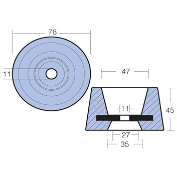 Tecnoseal zinkring til Vetus