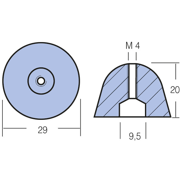 Tecnoseal zinkanode til bovpropel QL 600