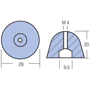 Tecnoseal zinkanode til bovpropel QL 600