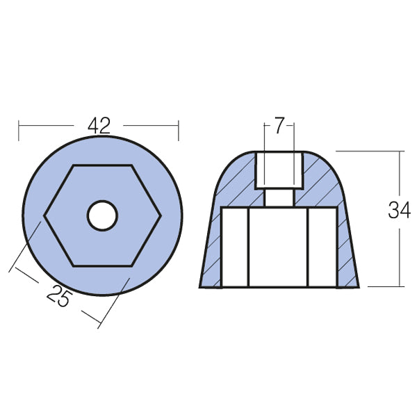 Tecnoseal Zinkanode sidepower 101180 10/15/20 hk
