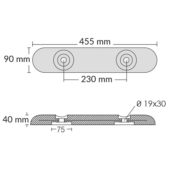 1852 motorbåds anode 7,0 kg