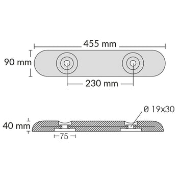 1852 motorbåds anode 7,0 kg