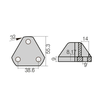 1852 Zink til flex-o-fold Ø55.3mm
