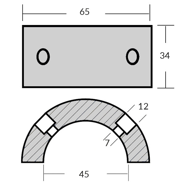 1852 Ringanoder til Gori propeller, zink