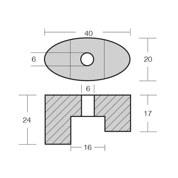 1852 Zink til Vetus bovpropel KW3