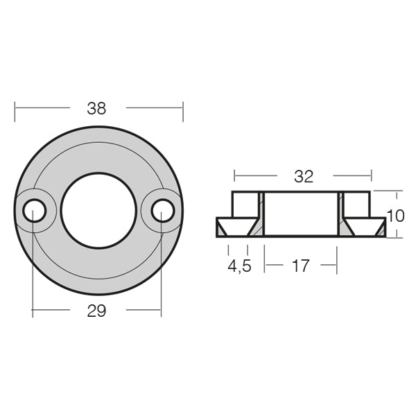 1852 Zink til Vetus bovpropel KGF 25
