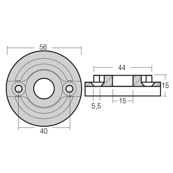 1852 Zink til Vetus bovpropel KGF 75