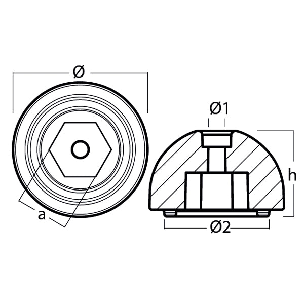 1852 Zinkanode Quick bovpropel BTQ