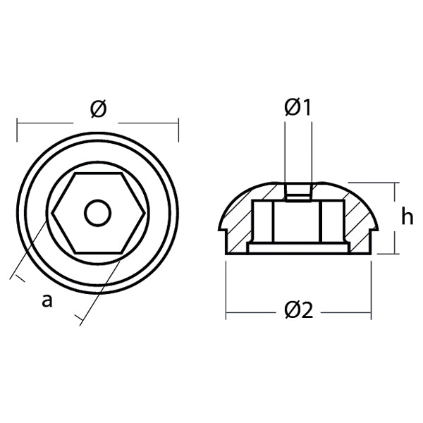 1852 Alu anode Sidepower (71190a) sp55s/75t/95t,se60/80