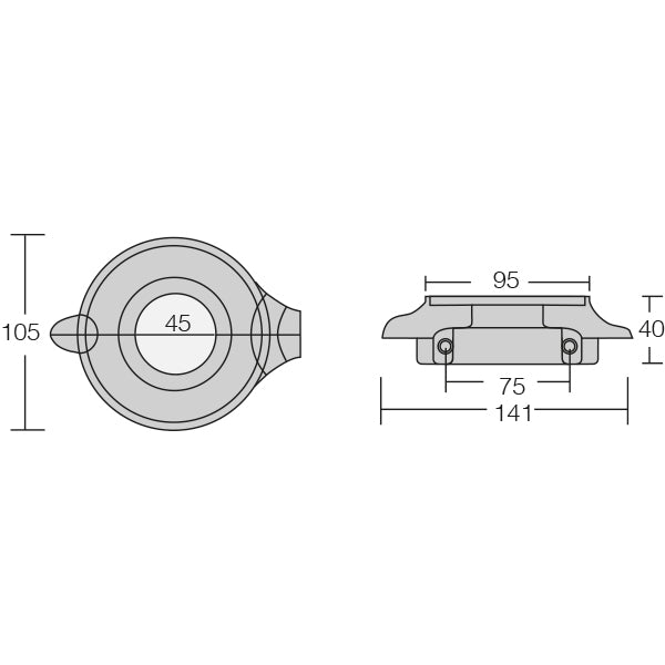 1852 Zinkring 2-delt til Volvo, 130S/150S