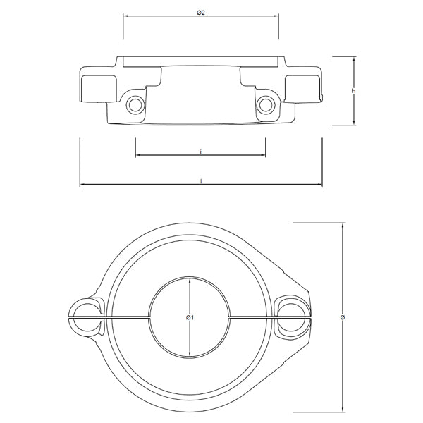 1852 Zinkring 2-delt for Volvo drev