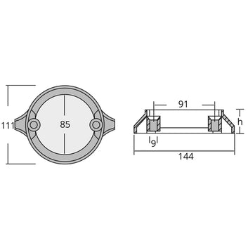 1852 Zinkring til AQ280 & 290DUO