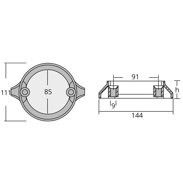 1852 Zinkring til AQ280 & 290DUO