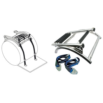 Badestige til gummibåd, 4 teleskoptrin