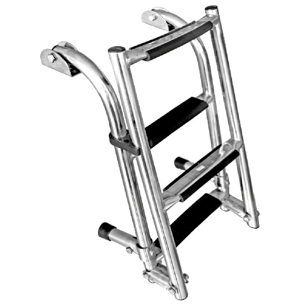 Højglanspoleret badestige med 5-trin (2+3)