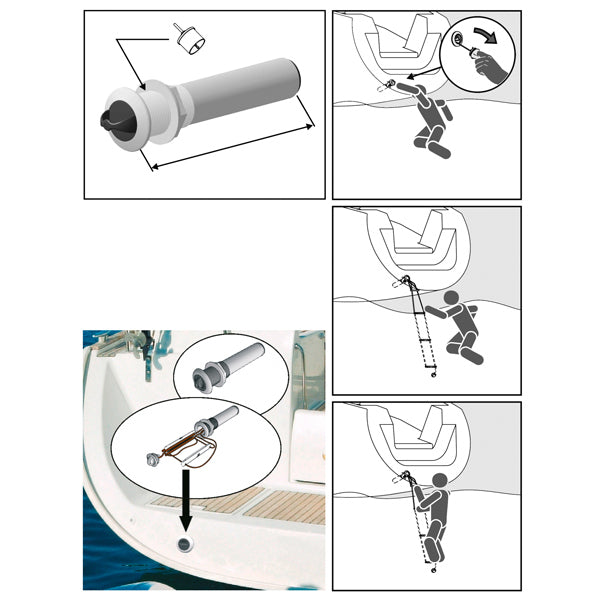 Nuova Rade sikkerhedsstige planmonteret, 3 trin