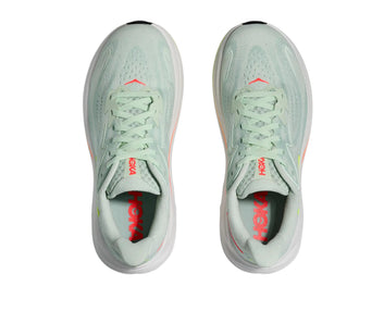 Hoka W Clifton 10 Sea Glass / Neon Flame