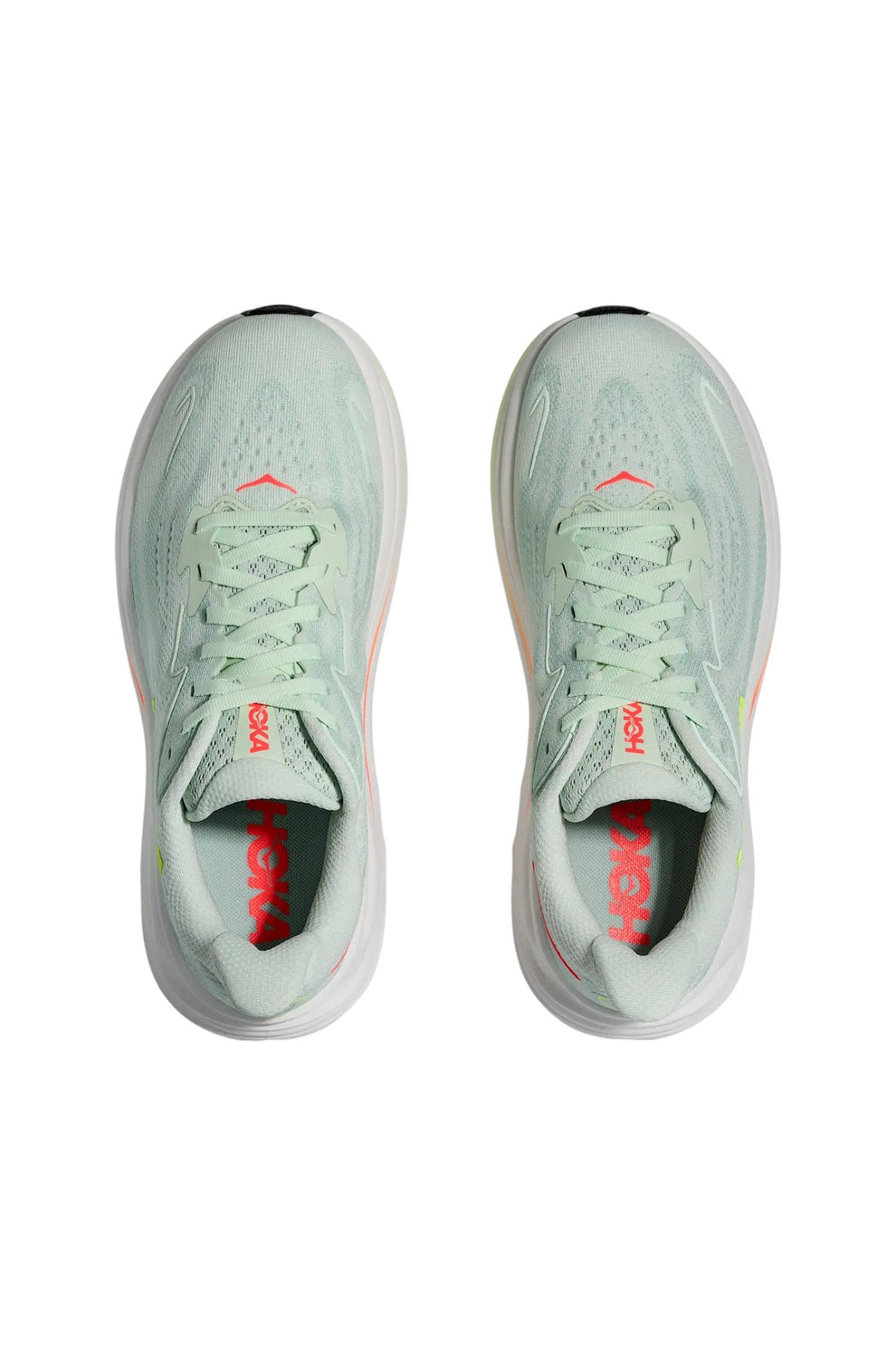 Hoka W Clifton 10 Sea Glass / Neon Flame