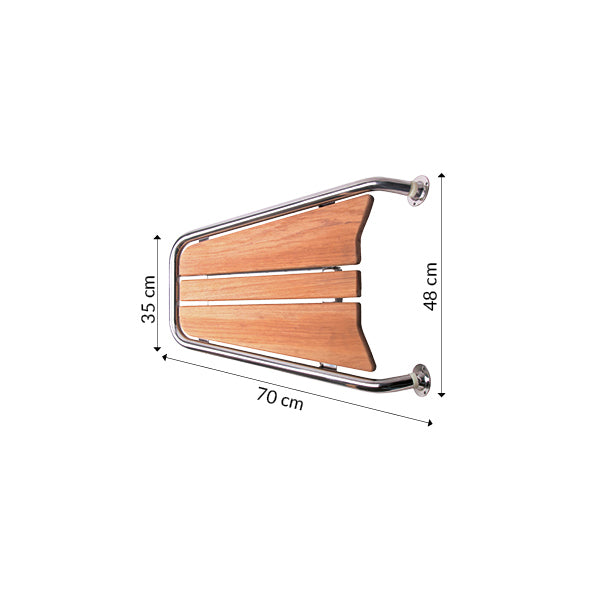 Stævnplatform til motorbåd, 70x48 cm