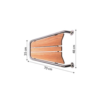 Stævnplatform til motorbåd, 70x48 cm