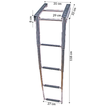 Teleskopstiger i kassette, 4 trin