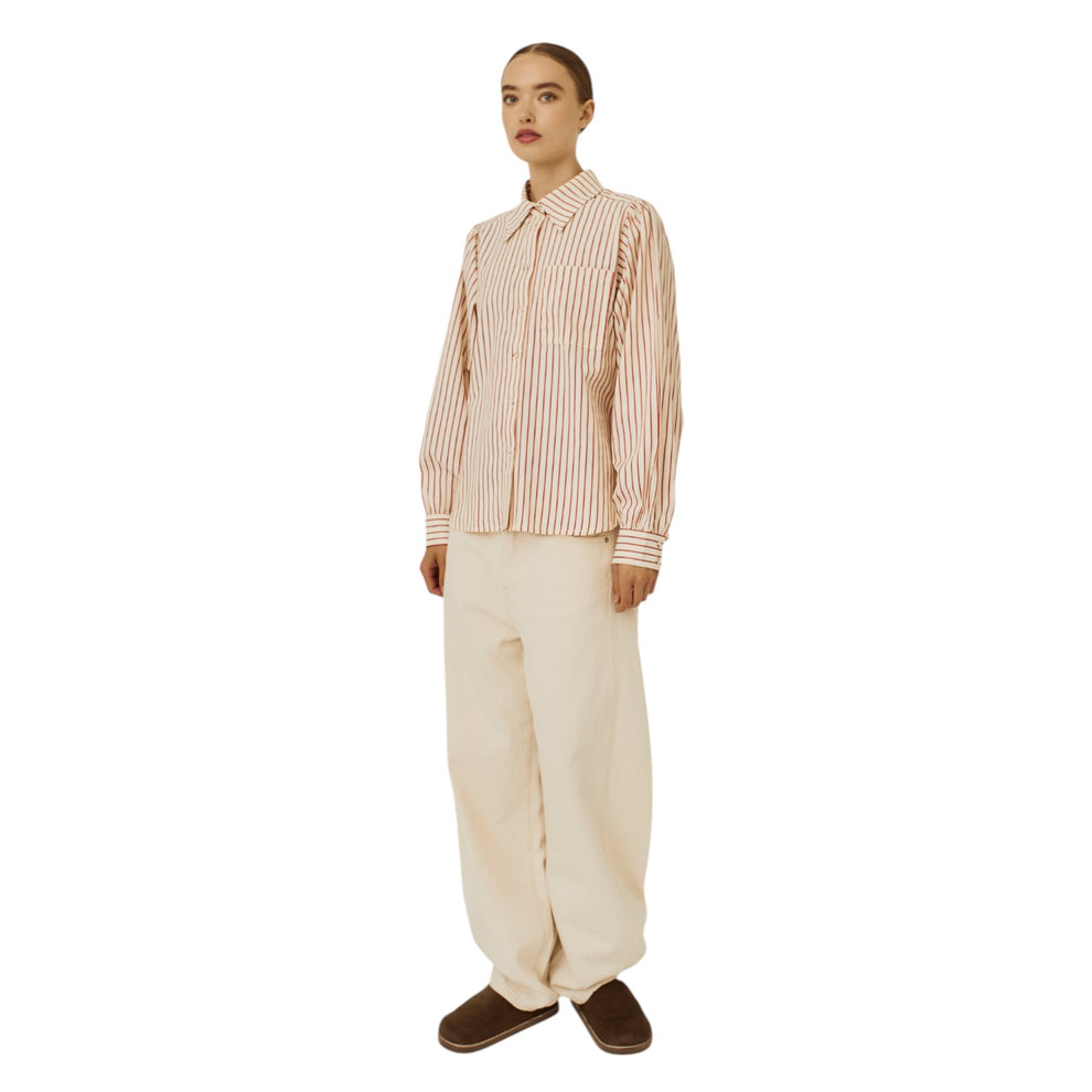 Norr Linna Shirt Shirts Red Stripes